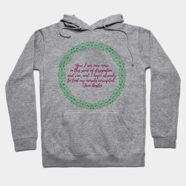 Austen Insults - Morals Corrupted Hoodie by JenLyn Designs